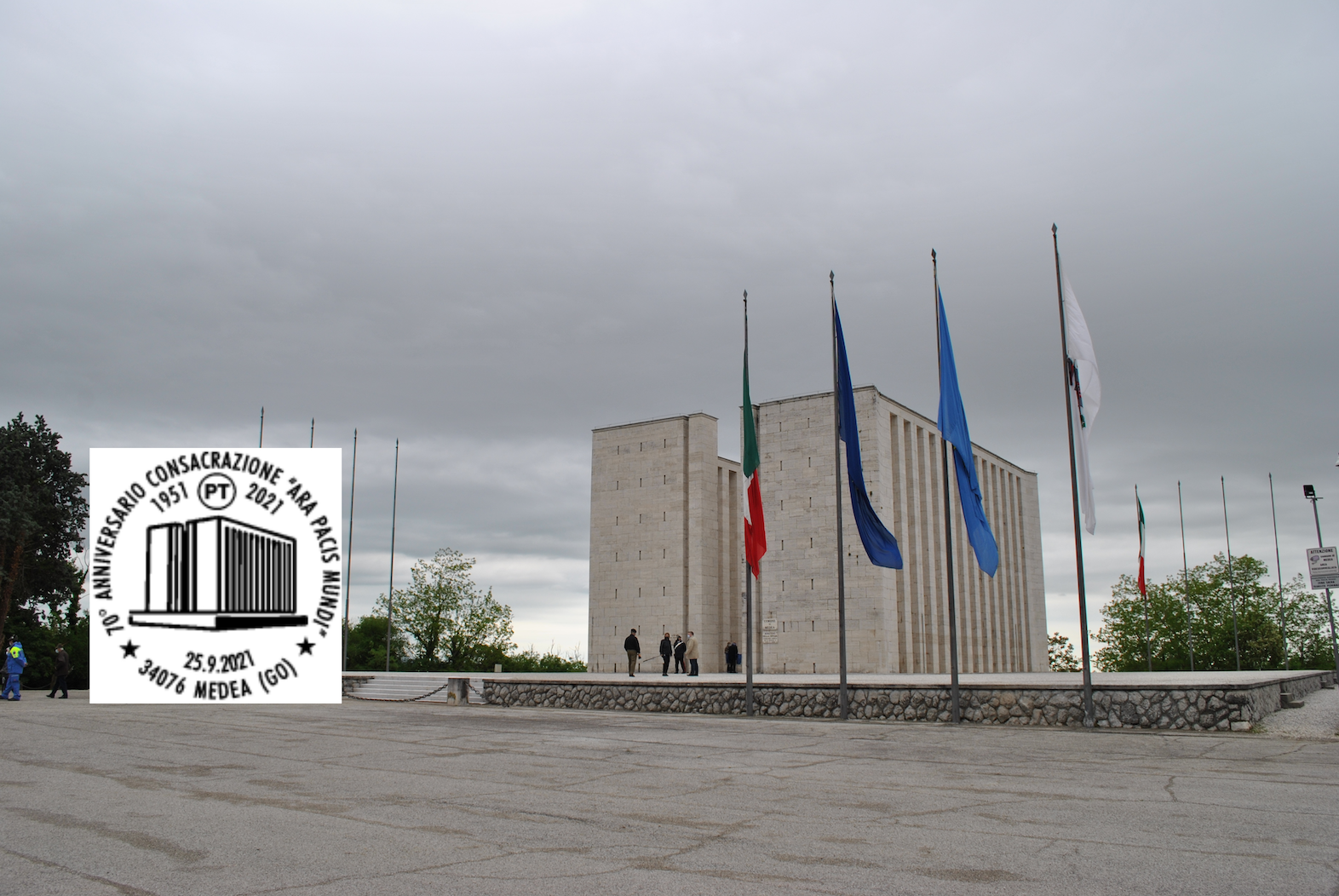 La memoria dei caduti in guerra a Medea, Poste celebra l'Ara Pacis